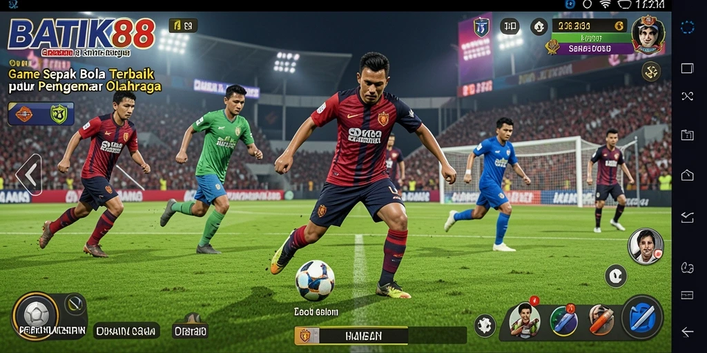 Tampilan dimainkan di lapangan nyata dengan gameplay yang seru.