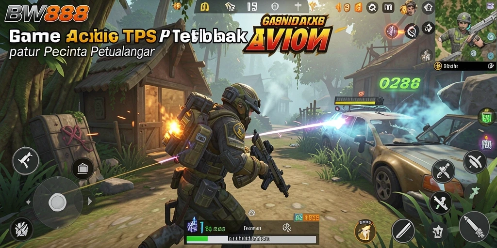 Screenshot BW888 menampilkan aksi seru dalam gameplay TPS.