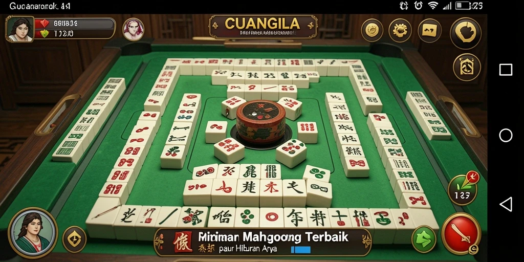 Tampilan gameplay CUANGILA dengan desain ubin Mahjong yang menarik.