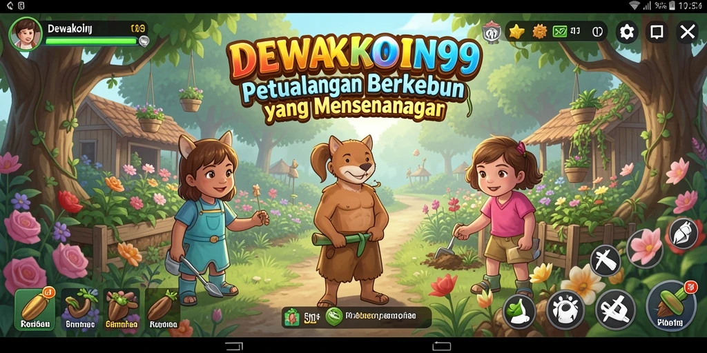 Tangkapan layar DEWAKOIN99 menampilkan petualangan berkebun yang menarik.