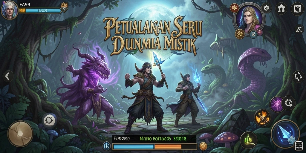 Screenshot FA99 menampilkan petualangan menegangkan dalam dunia fantastis.