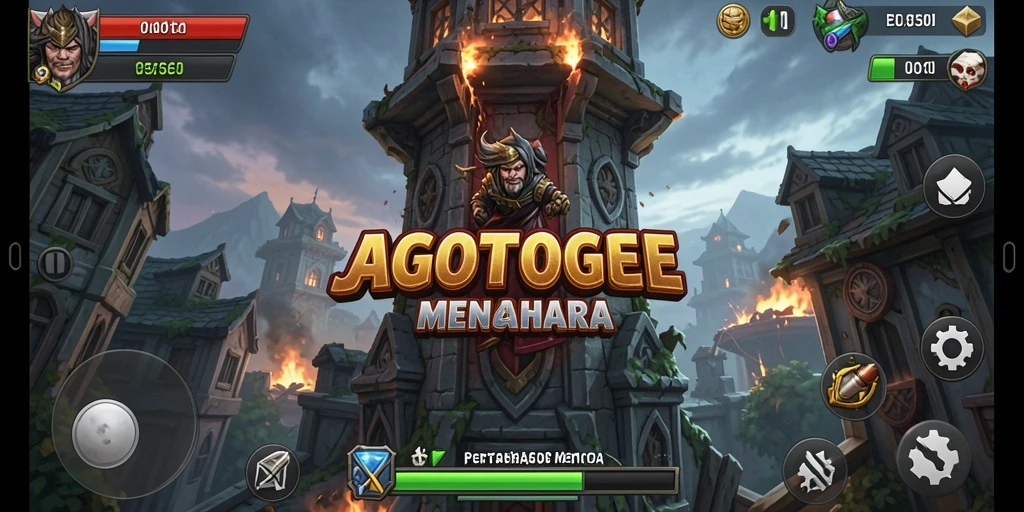 Screenshot gameplay menegangkan dari JAGOTOGEL yang menunjukkan strategi Tower Defense.