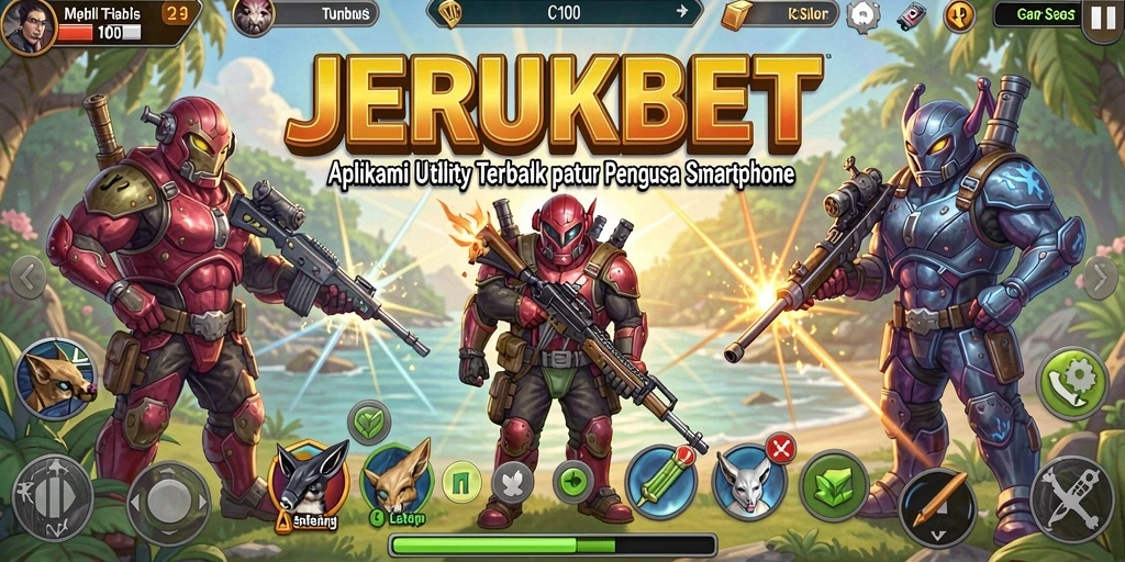 Tampilan antarmuka utama JERUKBET dengan fungsi Utility yang lengkap.