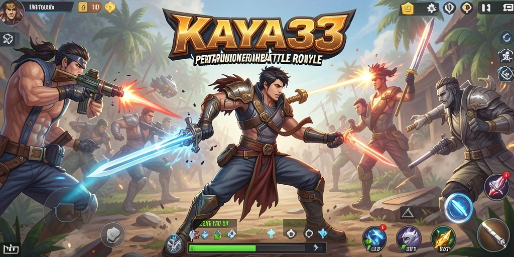 Tampilan gameplay epik dalam KAYA33 Battle Royale.