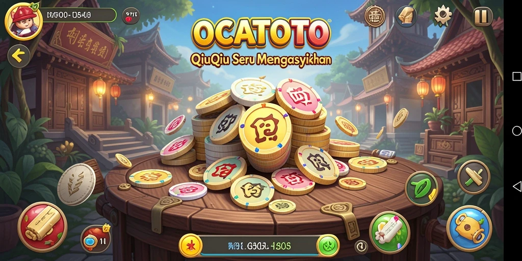 Screenshot gameplay OCATOTO menunjukkan keseruan bermain QiuQiu.