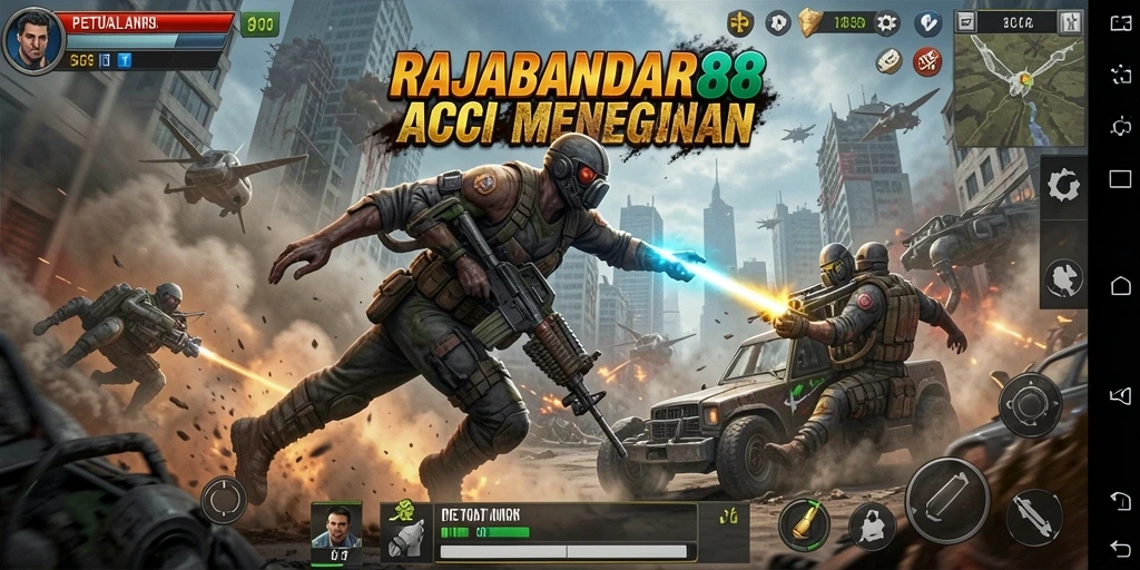 Tampilan dinamis permainan RAJABANDAR88 yang memukau.