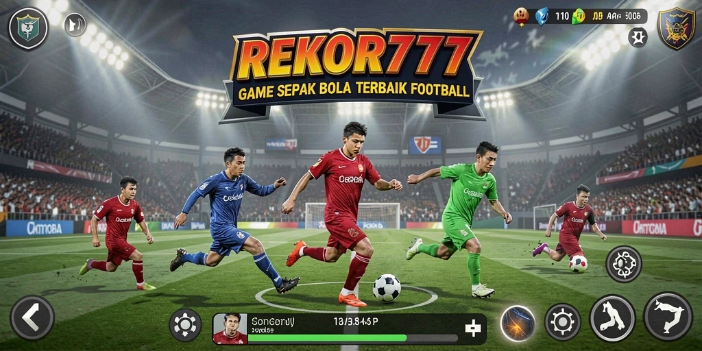 Tampilan gameplay menarik dari game sepak bola REKOR777.
