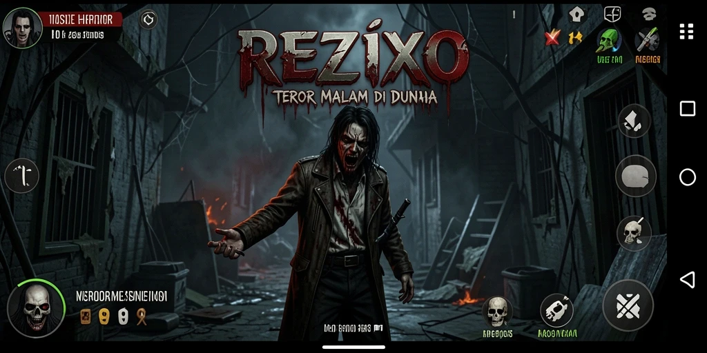 Tampilan gameplay menegangkan dari REZIXO yang mengundang ketakutan.