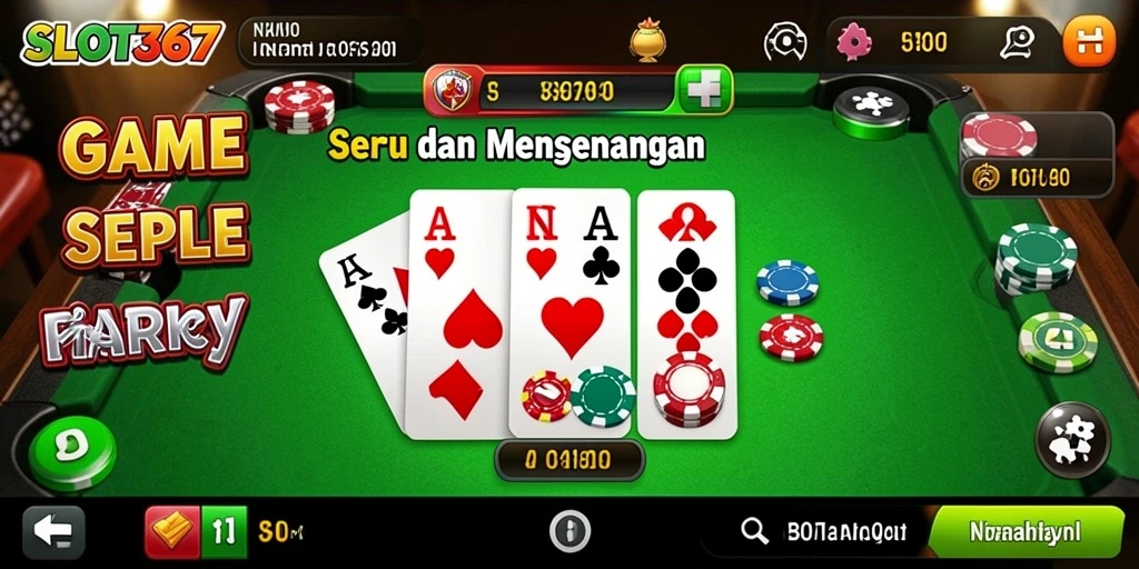 Tampilan gameplay seru dalam permainan Gaple SLOT367.