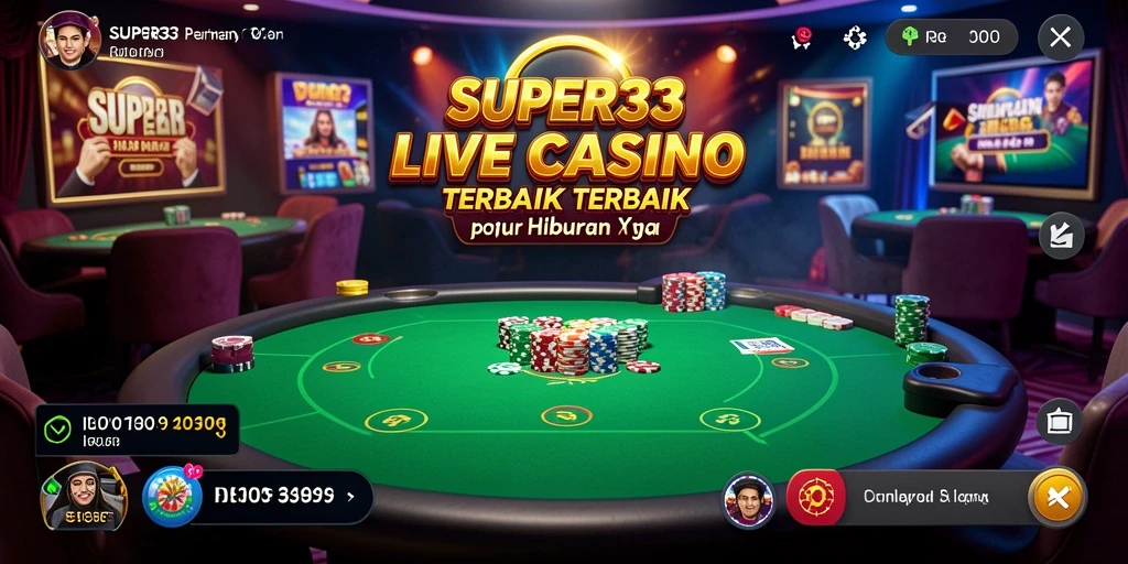 Tampilan gameplay menarik dari SUPER33 dengan dealer langsung.