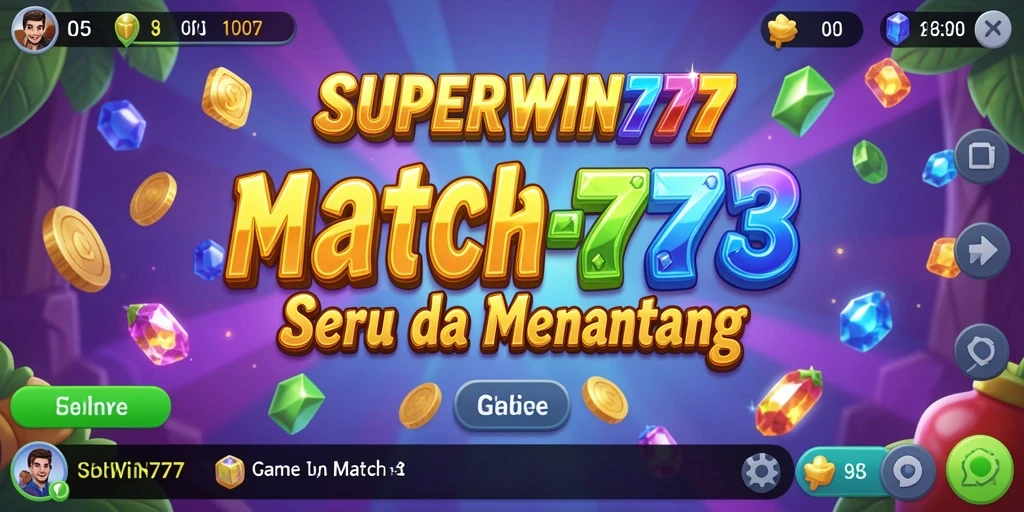 Tampilan gameplay SUPERWIN777 yang seru dengan kombinasi permata yang menakjubkan.